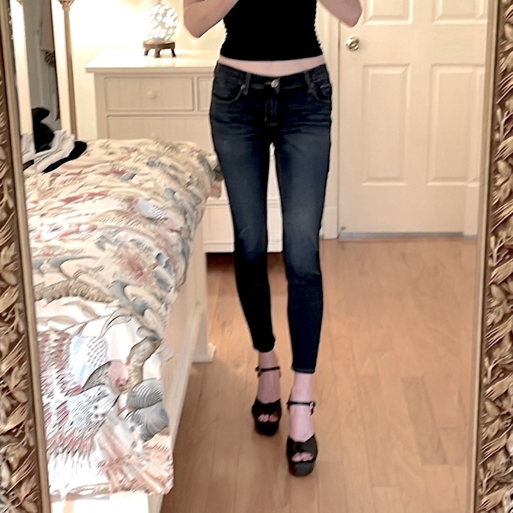 Hudson low-mid rise ankle high skinny jeans